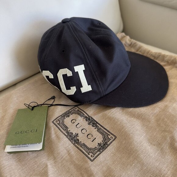 NWT GUCCI CAP MONOGRAM DAD BASEBALL GG LOGO 751400 4HA0M 1077 BLACK - Picture 5 of 11
